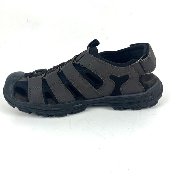 Skechers Relaxed Fit Sandals Mens SZ 8 Brown Closed Toe Hiking Outdoors Durable - Picture 9 of 16